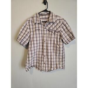 Mammut Men’s Tan Plaid Short Sleeve Button Down (XL)